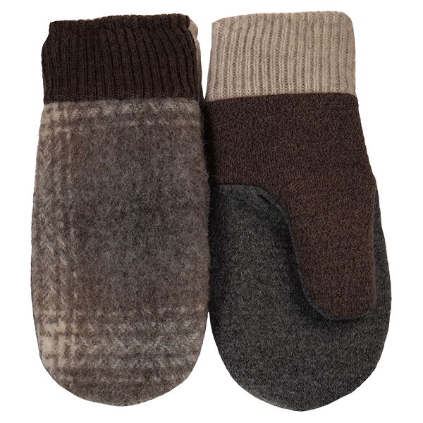 Brown/Gray with Wool Cuffs