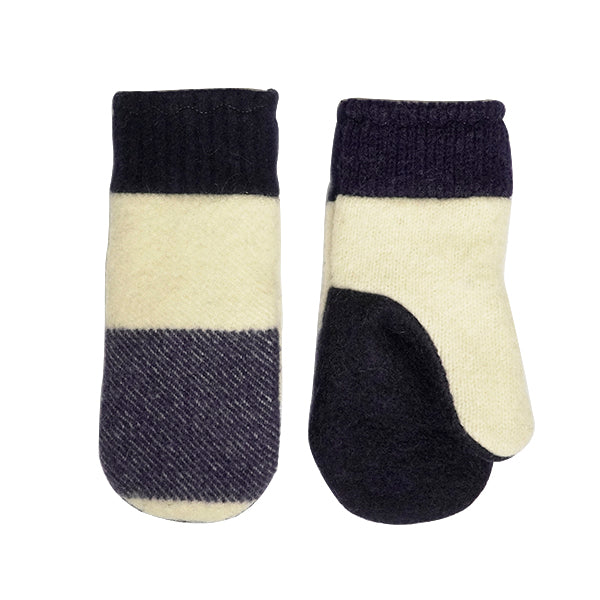 Hudson Bay Wool Navy And Cream With Wool Cuffs