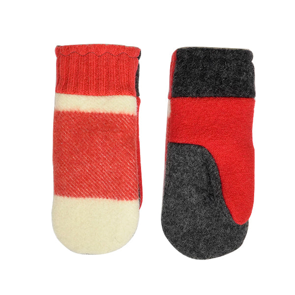 Hudson Bay Wool Red / Cream / Charcoal WIth Wool Cuffs