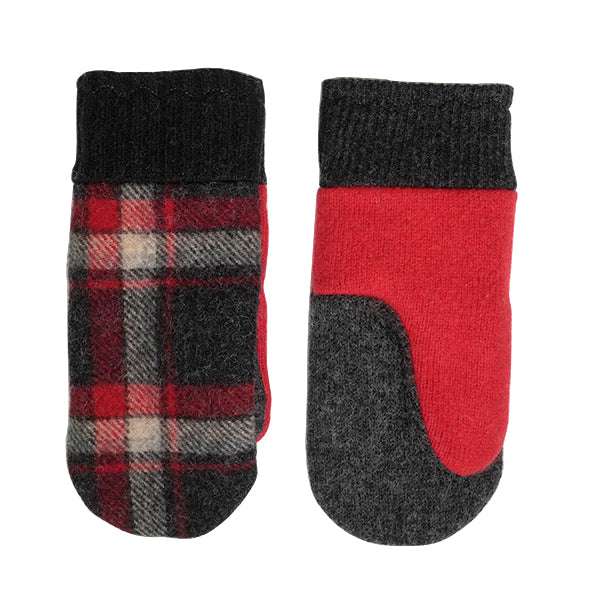 Red And Gray Plaid With Wool Cuffs